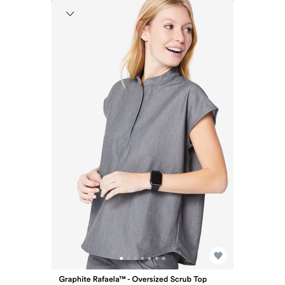 Figs Graphite Rafaela Scrub Top